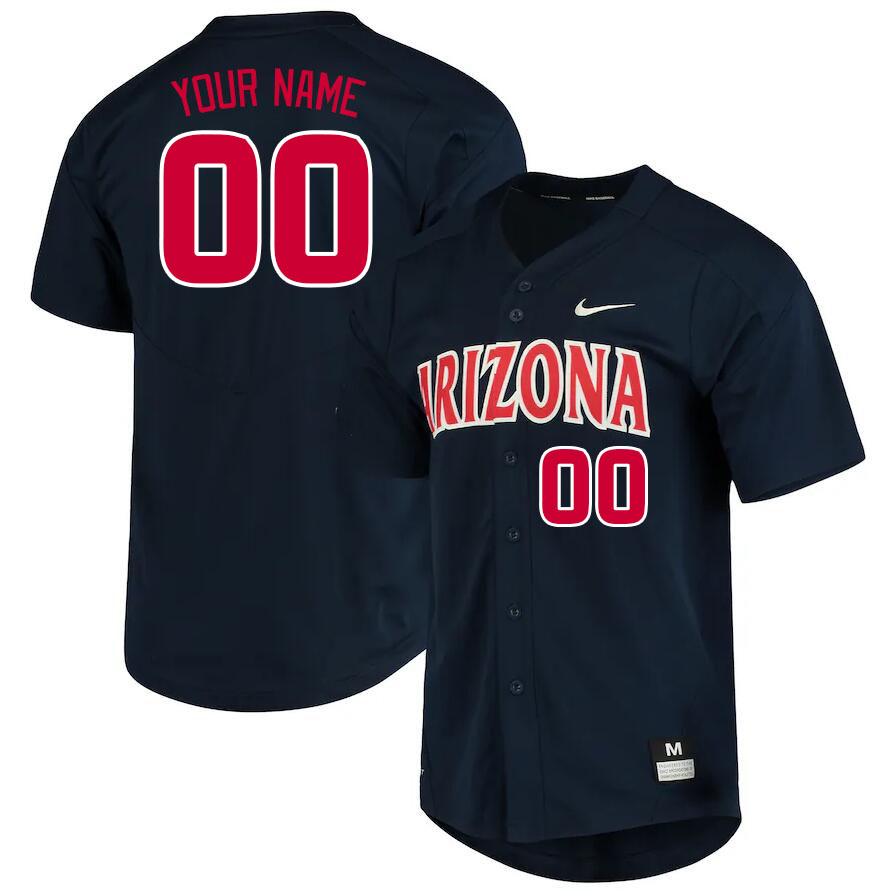 Custom Arizona Wildcats Name And Number College Baseball Jerseys Stitched-Navy